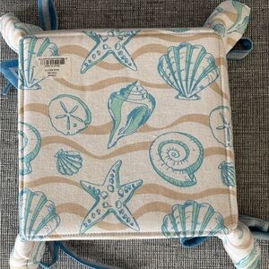 Coastal Seashell Basketwith Blue Accents